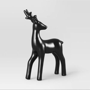 New! Wondershop Ceramic Walking Deer Christmas Animal Figurine, Black